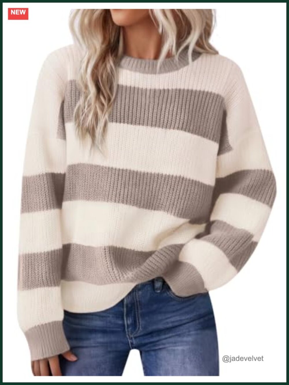 Cozy Color Block Stripe Knit Sweater Fall Pullover Mock Neck Long Sleeve